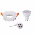 6W LED Spotlight Set - Round Recessed Spotlight Matte White with GU10 Fitting and Natural White Light 6W LED Spotlight Set - Round Recessed Spotlight Matte White with GU10 Fitting and Natural White Light