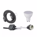 LED Spotlight Set 8W - Tiltable Round Recessed Spotlight Matte Black | Warm White 3000K LED Spotlight Set 8W - Tiltable Round Recessed Spotlight Matte Black | Warm White 3000K