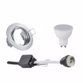 LED Spot Set 6W - Kantelbare Ronde Inbouwspot Glans Chroom - GU10 Warm Wit LED Spot Set 6W - Kantelbare Ronde Inbouwspot Glans Chroom - GU10 Warm Wit