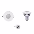 LED Spot Set - Round Dimmable Recessed Spotlight IP65 - Matte White 3.7W Warm White LED Spot Set - Round Dimmable Recessed Spotlight IP65 - Matte White 3.7W Warm White