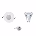 LED Spotlight Set 4W - Dimmable Round Recessed Spotlight IP65 - White GU10 LED Bulb LED Spotlight Set 4W - Dimmable Round Recessed Spotlight IP65 - White GU10 LED Bulb