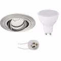 LED Spotlight Set 6W - Tiltable Round Recessed Spotlight with GU10 Fitting and Natural White Light LED Spotlight Set 6W - Tiltable Round Recessed Spotlight with GU10 Fitting and Natural White Light