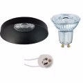 LED Spot Set 4W - Dimbare Ronde Inbouwspot Mat Zwart & Witte Spot Warm Wit LED Spot Set 4W - Dimbare Ronde Inbouwspot Mat Zwart & Witte Spot Warm Wit