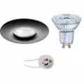 LED Spotlight Set 5W - Dimmable Recessed Spotlight IP65, Round Black or White Spotlight LED Spotlight Set 5W - Dimmable Recessed Spotlight IP65, Round Black or White Spotlight