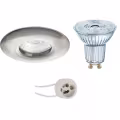 LED Spotlight Set - Dimmable 4W LED Recessed Spotlight IP65 Round Spotlight, Matte Nickel LED Spotlight Set - Dimmable 4W LED Recessed Spotlight IP65 Round Spotlight, Matte Nickel