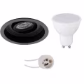 LED Spot Set 6W - Matte Black Tiltable Round Recessed Spotlight GU10 Warm White LED Spot Set 6W - Matte Black Tiltable Round Recessed Spotlight GU10 Warm White