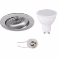 LED Spot Set 8W - Tiltable Round Recessed Spot with GU10 Fitting, White Spot LED Spot Set 8W - Tiltable Round Recessed Spot with GU10 Fitting, White Spot