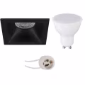 LED Spot Set - Pragmi Pollon Pro 4W Inbouw Vierkante Spot Mat Zwart GU10 LED Spot Set - Pragmi Pollon Pro 4W Inbouw Vierkante Spot Mat Zwart GU10