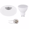 6W LED Spot Set - Round Matte White Recessed Spotlight with GU10, Bright Cool White 6400K 6W LED Spot Set - Round Matte White Recessed Spotlight with GU10, Bright Cool White 6400K