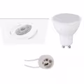 LED Spotlight Set 4W - Tiltable Square Recessed Spotlight Matte White, Natural White 4200K LED Spotlight Set 4W - Tiltable Square Recessed Spotlight Matte White, Natural White 4200K
