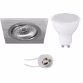 LED Spot Set 4W - Kantelbare Vierkante Witte Inbouwspot met GU10 Fitting LED Spot Set 4W - Kantelbare Vierkante Witte Inbouwspot met GU10 Fitting