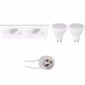 LED Spot Set 6W - Tiltable Recessed Spot Light Matt White Warm White 3000K GU10 LED Spot Set 6W - Tiltable Recessed Spot Light Matt White Warm White 3000K GU10