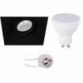 LED Spot Set Pragmi Nivas Pro - Kantelbare 4W Inbouw Vierkante Spot Mat Zwart LED Spot Set Pragmi Nivas Pro - Kantelbare 4W Inbouw Vierkante Spot Mat Zwart