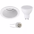 8W LED Spot Set - Recessed Round Matte White - Warm White 3000K - GU10 Fitting 8W LED Spot Set - Recessed Round Matte White - Warm White 3000K - GU10 Fitting
