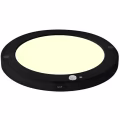 LED Plafondlamp met Bewegingssensor + Dag en Nacht Sensor - 18W - Warm Wit 3000K - 360° Zichthoek - Opbouw/Inbouw - Rond - Mat Zwart LED Plafondlamp met Bewegingssensor + Dag en Nacht Sensor - 18W - Warm Wit 3000K - 360° Zichthoek - Opbouw/Inbouw - Rond - Mat Zwart