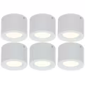 LED Downlight 6 Pack - Opbouw Rond Hoog 5W - Natuurlijk Wit 4200K - Mat Wit Aluminium - Ø105mm LED Downlight 6 Pack - Opbouw Rond Hoog 5W - Natuurlijk Wit 4200K - Mat Wit Aluminium - Ø105mm