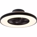 LED Ceiling Light with Fan - Ceiling Fan - Trion Halma - 40W - Adjustable Color - Remote Control - Dimmable - Round - Matte Black - Plastic LED Ceiling Light with Fan - Ceiling Fan - Trion Halma - 40W - Adjustable Color - Remote Control - Dimmable - Round - Matte Black - Plastic