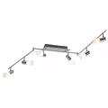 LED Ceiling Spotlight - Trion Clupo - 24W - Warm White 3000K - 6-light - Rectangular - Matte Chrome - Aluminum - OSRAM LEDs LED Ceiling Spotlight - Trion Clupo - 24W - Warm White 3000K - 6-light - Rectangular - Matte Chrome - Aluminum - OSRAM LEDs