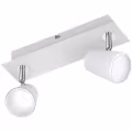 LED Plafondspot - Trion Narca - 12W - Warm Wit 3000K - 2-lichts - Rechthoek - Mat Wit - Aluminium LED Plafondspot - Trion Narca - 12W - Warm Wit 3000K - 2-lichts - Rechthoek - Mat Wit - Aluminium
