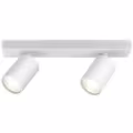 LED Plafondspot - Brinton Betin - GU10 Fitting - 2-lichts - Rond - Mat Wit - Kantelbaar - Aluminium - Philips - CorePro 830 36D - Dimbaar - 10W - Warm Wit 3000K LED Plafondspot - Brinton Betin - GU10 Fitting - 2-lichts - Rond - Mat Wit - Kantelbaar - Aluminium - Philips - CorePro 830 36D - Dimbaar - 10W - Warm Wit 3000K