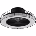 LED Ceiling Light with Fan - Ceiling Fan - Trion Ford - 30W - Adjustable Color - Remote Control - Dimmable - Round - Matte Black - Metal LED Ceiling Light with Fan - Ceiling Fan - Trion Ford - 30W - Adjustable Color - Remote Control - Dimmable - Round - Matte Black - Metal