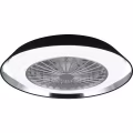 LED Plafondlamp met Ventilator - Plafondventilator - Trion Berga - 30W - Aanpasbare Kleur - Afstandsbediening - Dimbaar - Rond - Zwart - Kunststof LED Plafondlamp met Ventilator - Plafondventilator - Trion Berga - 30W - Aanpasbare Kleur - Afstandsbediening - Dimbaar - Rond - Zwart - Kunststof