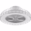 LED Ceiling Light with Fan - Ceiling Fan - Trion Ford - 30W - Adjustable Color - Remote Control - Dimmable - Round - Chrome - Metal LED Ceiling Light with Fan - Ceiling Fan - Trion Ford - 30W - Adjustable Color - Remote Control - Dimmable - Round - Chrome - Metal