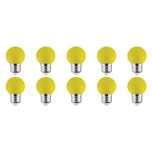 10x LED Lamp E27 Kozolux Romba Geel 1W Lichtbronnen