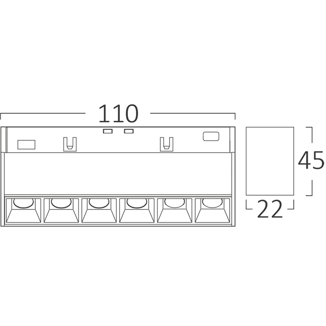 HLW LED 48V Magnetische Lineaire 6W LED Lamp - Brinton Magni met Aanpasbare Lichtkleur
