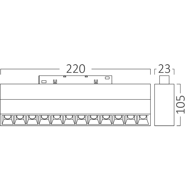 HLW LED Brinton Magni 48V Magnetische Lineaire LED Bar 12W - Warm Wit 2700K–3000K, Kantelbaar