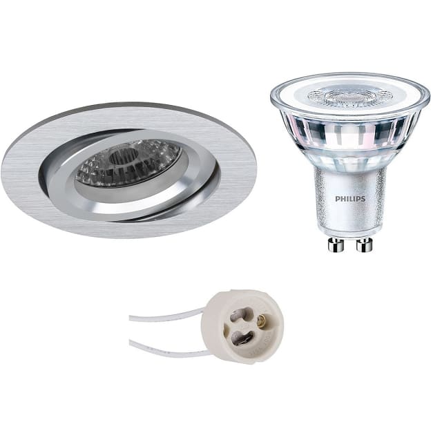 LED inbouwspot GU10 4,6W 4000K mat zilver - kantelbaar Lichtbronnen