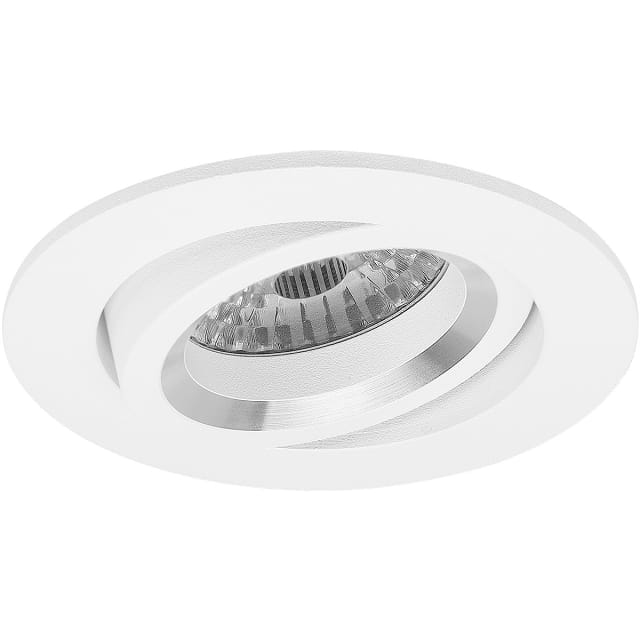 Witte kantelbare GU10 inbouwspot 3,5W 2700K warm wit licht 255 lumen