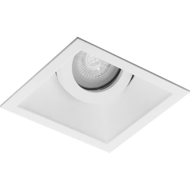 Witte dimbare 6W LED inbouwspot met GU10 fitting, 6400K koel wit licht en kantelbare 40 graden kop