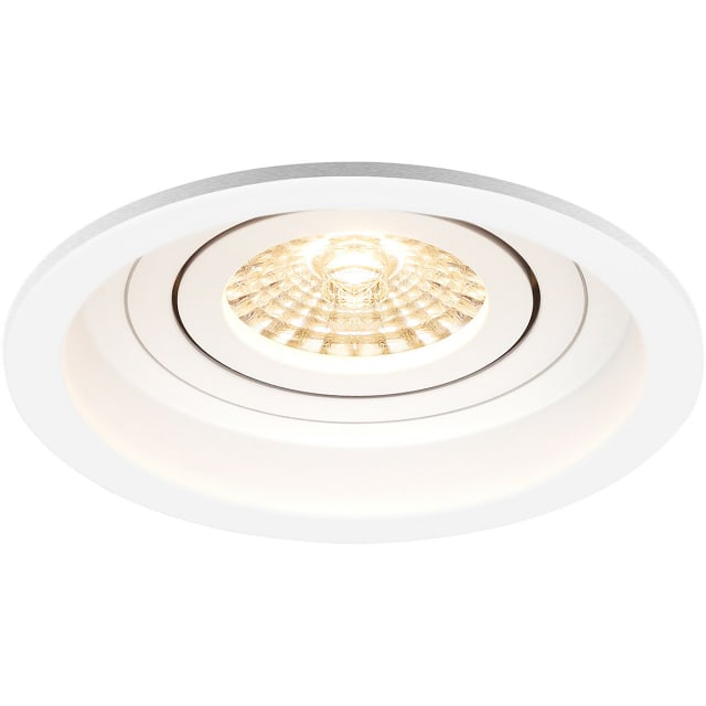 HLW LED Dimbare 6W LED Spot Set - Ronde Inbouwspot Kantelbaar - Mat Wit - Warm Wit 3000K
