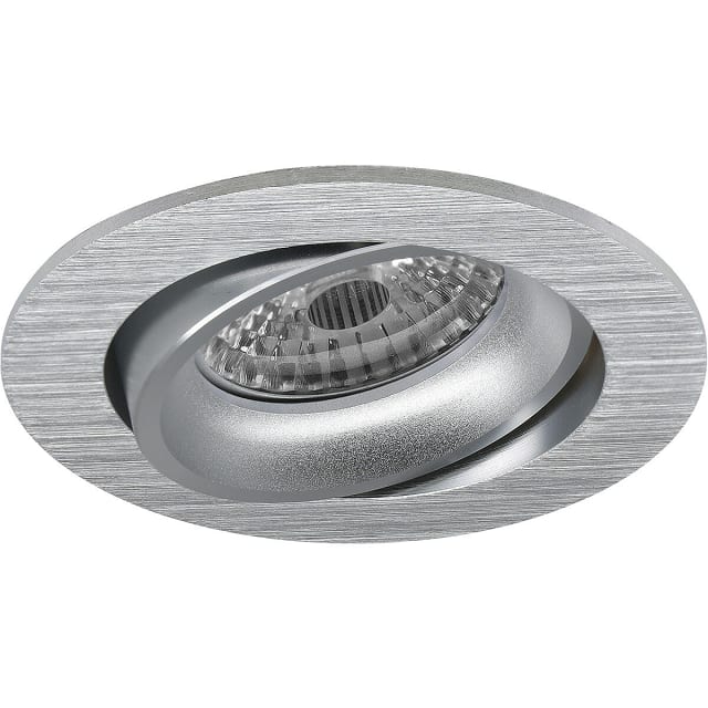 Kantelbare mat zilveren LED inbouwspot GU10 4.6W 355 lumen warm wit 2700K