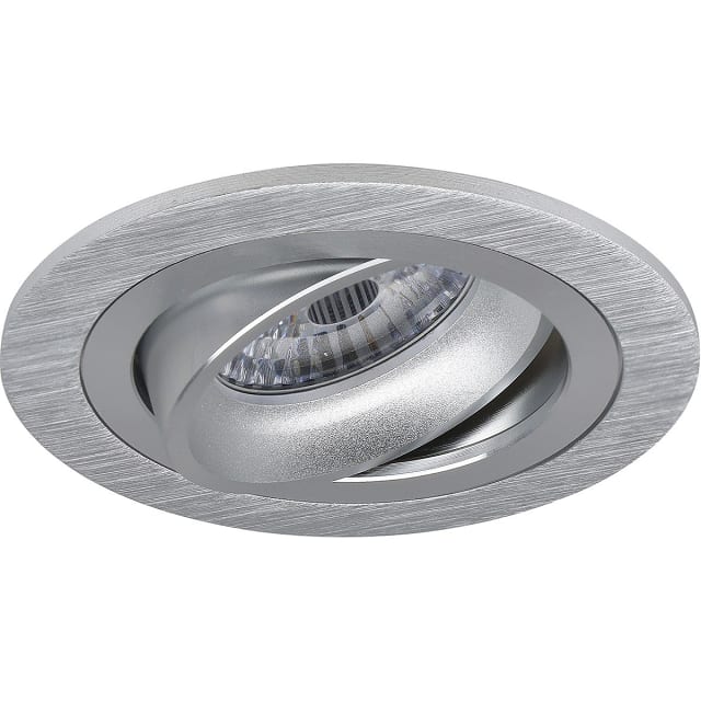 kantelbare LED inbouwspot 6W GU10 met neutraal wit licht 4200K en 390 lumen in ronde vorm