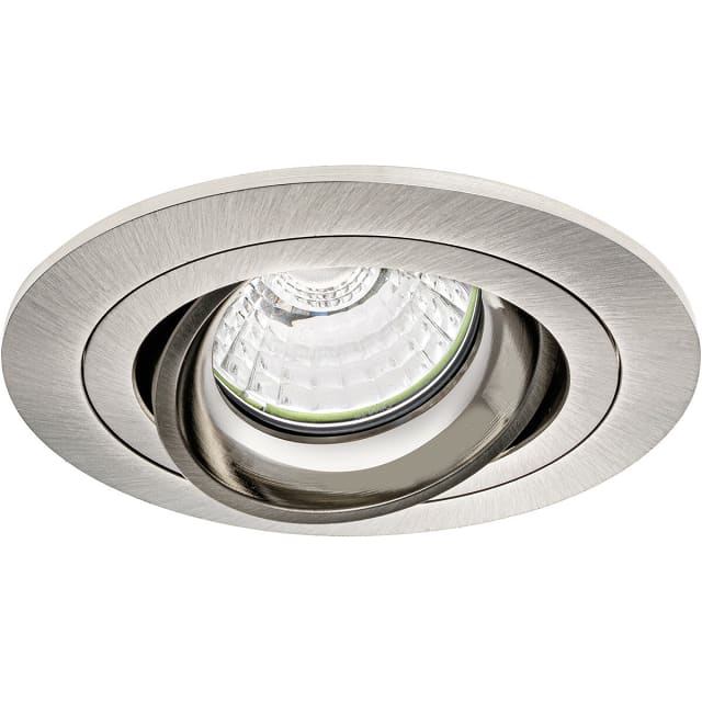 Kantelbare LED inbouwspot 6W met GU10 fitting mat nikkel en koel wit licht 6400K