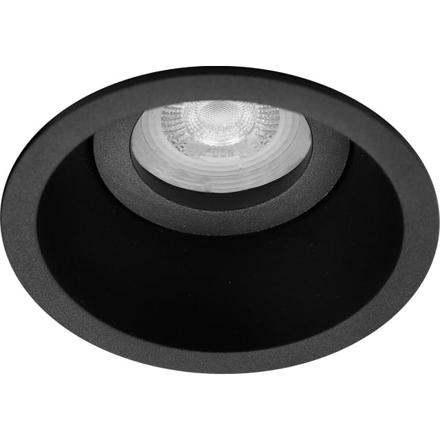 HLW LED Pragmi Zano Pro 4W LED Spot Set - Kantelbare Ronde Inbouwspot Mat Zwart, Warm Wit 3000K