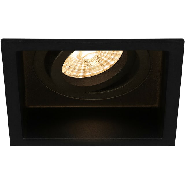 HLW LED LED Spot Set 6W - Kantelbare Vierkante Inbouwspot Mat Zwart of Wit, Warm Wit 3000K