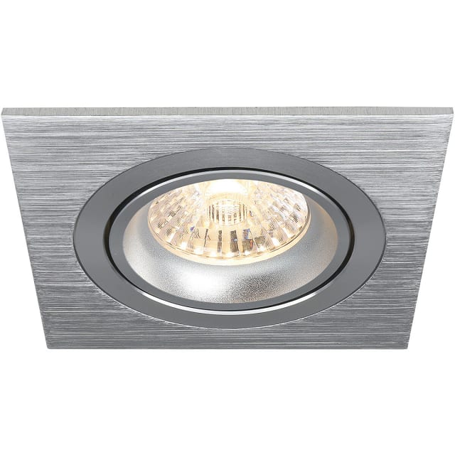 HLW LED LED Spot Set 4W - Kantelbare Vierkante Inbouwspot Mat Zilver, Natuurlijk Wit 4200K