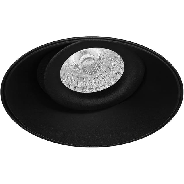 Mat zwarte kantelbare LED inbouwspot 4W GU10 met 320 lumen en koel wit licht 6400K