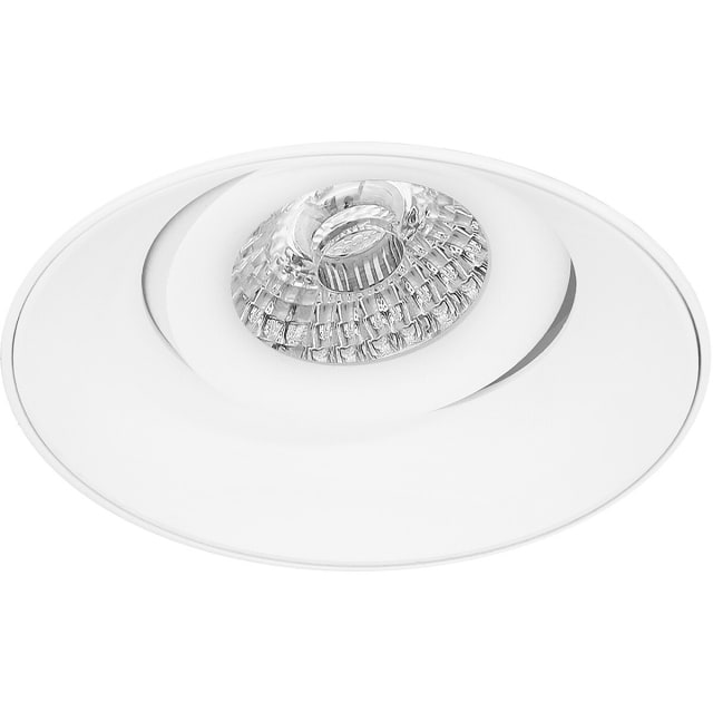 Trimless mat witte kantelbare LED spot met GU10 fitting 6W 420 lm warm wit 3000K inbouwspot