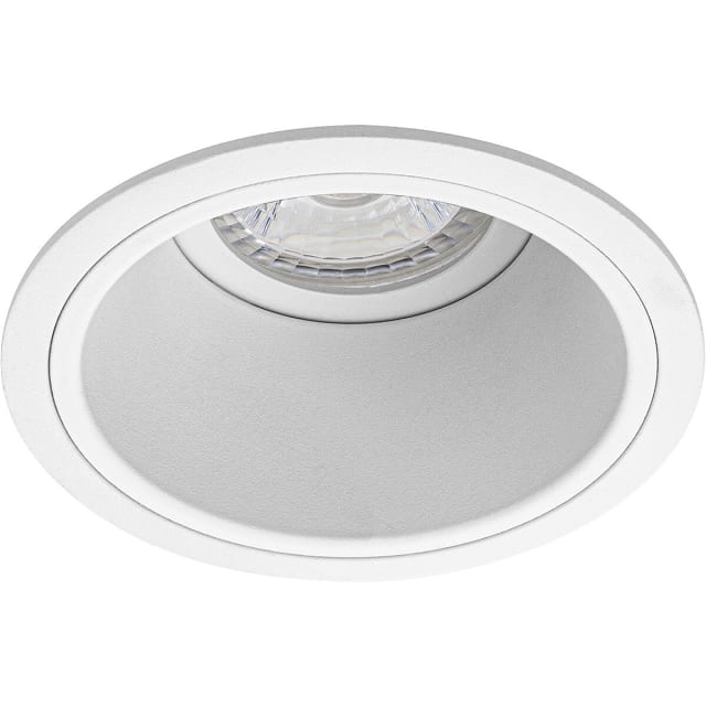 Mat witte ronde 6W LED inbouwspot met GU10 fitting en koel wit licht van 4200K in set van meerdere stuks