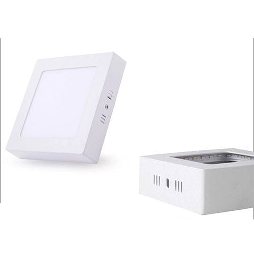 Vierkante mat witte LED opbouwlamp 18W met 1850 lumen en koel wit licht van 6400K