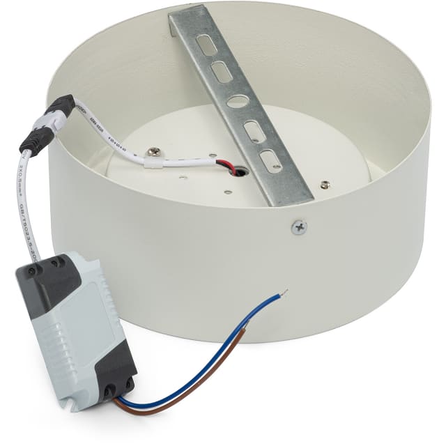 HLW LED LED Downlight - Opbouw Rond Hoog 15W - Natuurlijk Wit 4200K - Mat Wit Aluminium - Ø180mm