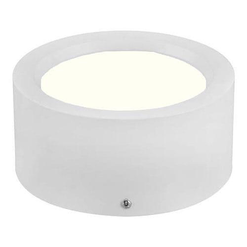 HLW LED LED Downlight - Opbouw Rond Hoog 15W - Natuurlijk Wit 4200K - Mat Wit Aluminium - Ø180mm