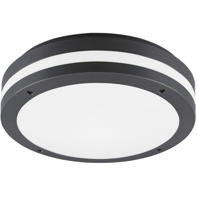 Trion Keraly LED plafondlamp IP54 12W mat antraciet Verlichting per ruimte