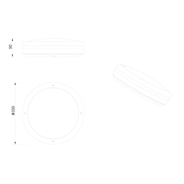 HLW LED LED Plafondlamp - Badkamerlamp - Trion Keraly - Opbouw Rond - Waterdicht - 12W - Warm Wit 3000K - Mat Antraciet - Kunststof