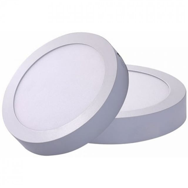 HLW LED LED Downlight 6 Pack - Opbouw - Rond 18W - Warm Wit 3000K - Mat Wit Aluminium - Ø225mm