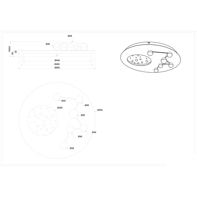 HLW LED LED Plafondlamp - Plafondverlichting - Trion Zion - 42W - Aanpasbare Kleur - Dimbaar - Rond - Geborsteld aluminium - Metaal